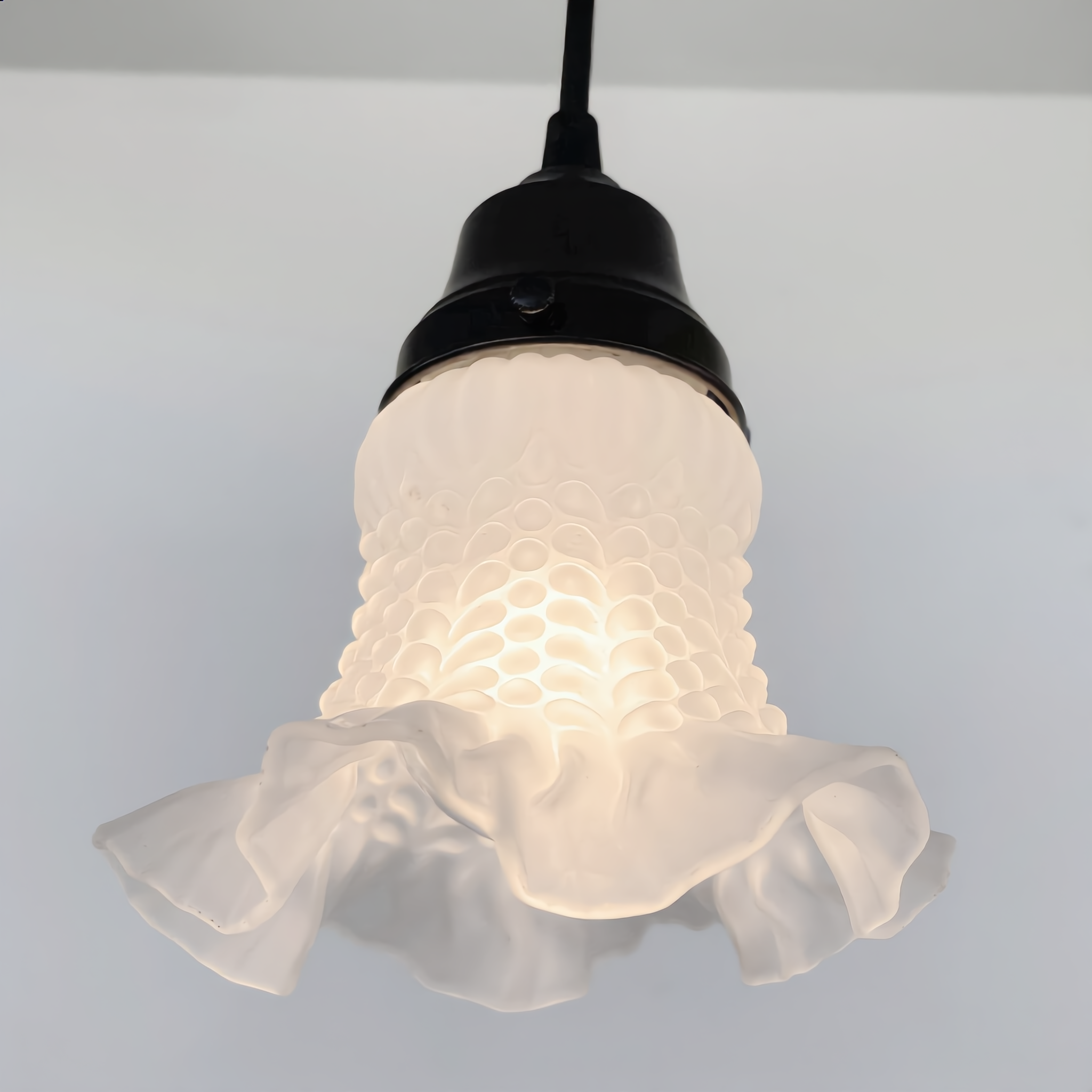Retro 1960s Drum Flush Mount Ceiling Light