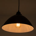 Large Black Enamel Farmhouse Pendant Light
