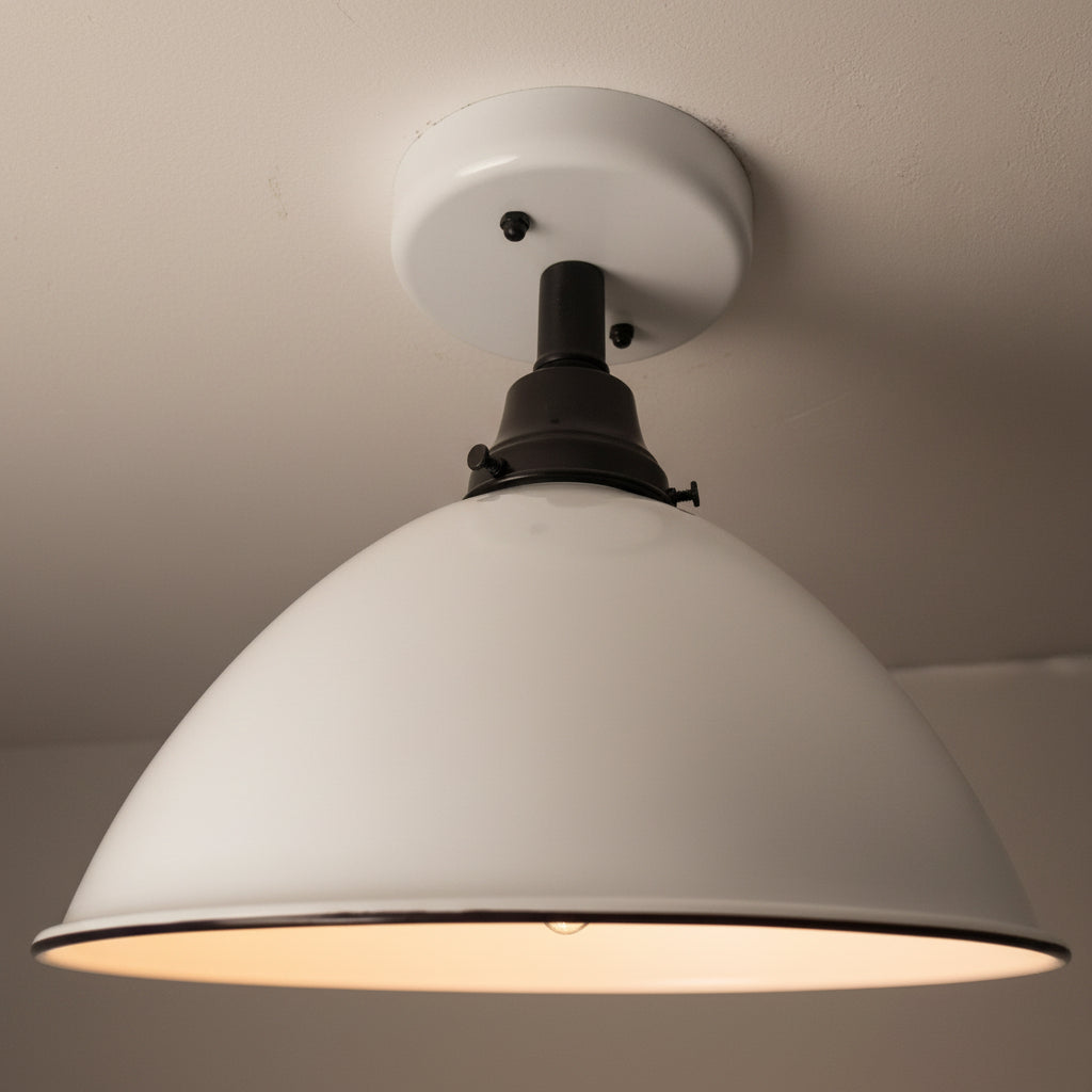Large White Enamel Modern Farmhouse Ceiling Lighting