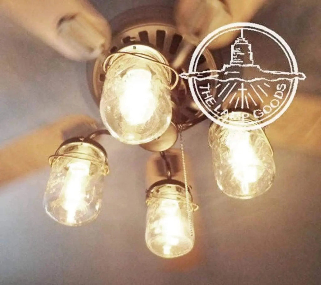 Vintage Mason Jar Light Kit for Ceiling Fan