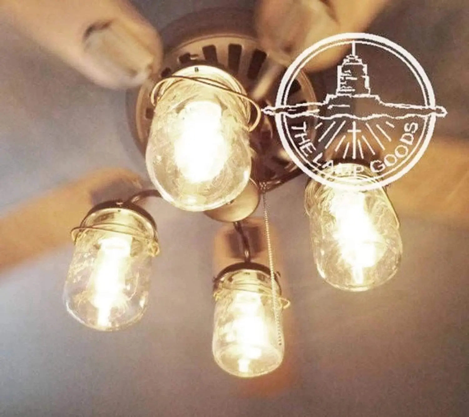 Vintage Mason Jar Light Kit for Ceiling Fan