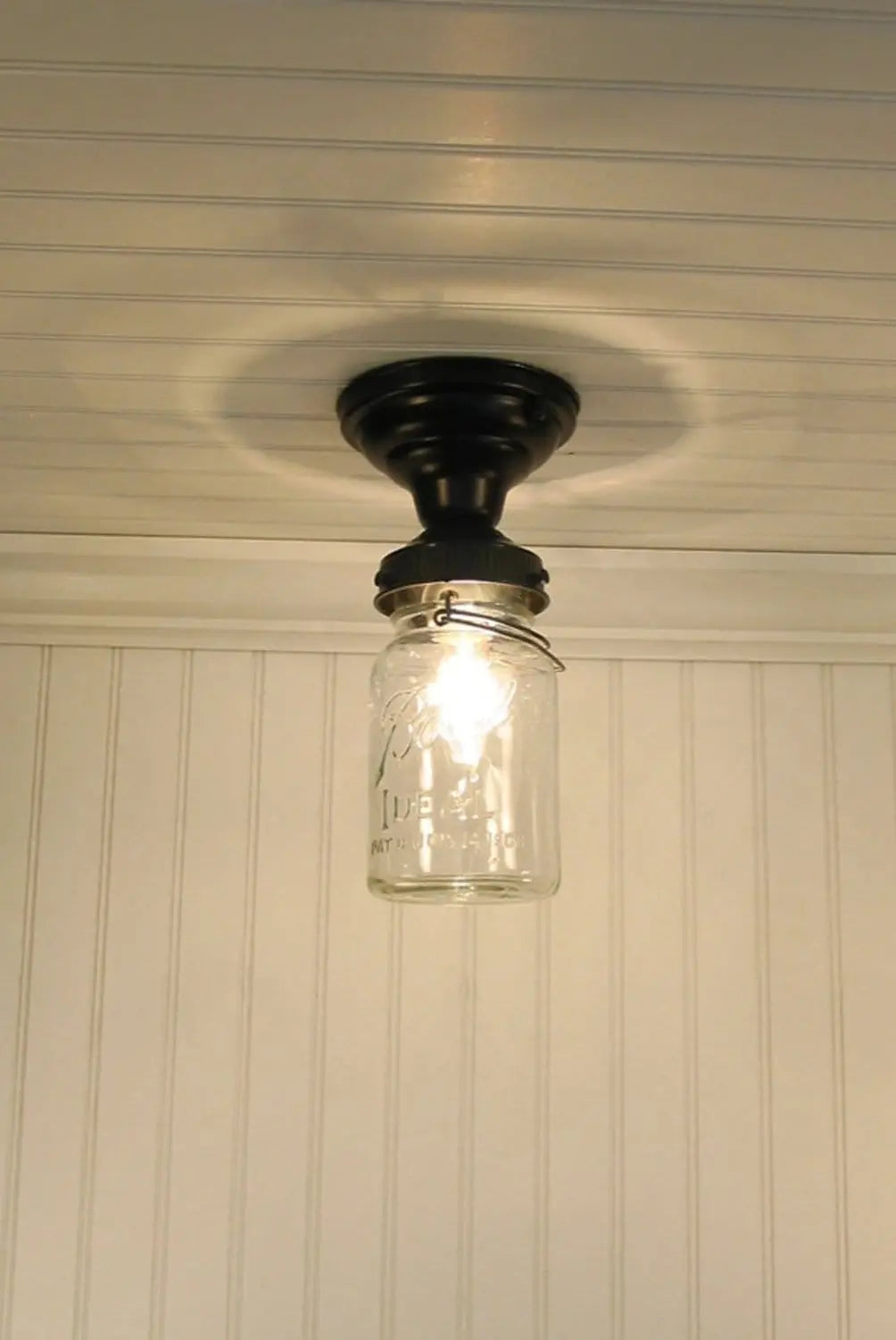 Vintage Mason Jar Ceiling Light