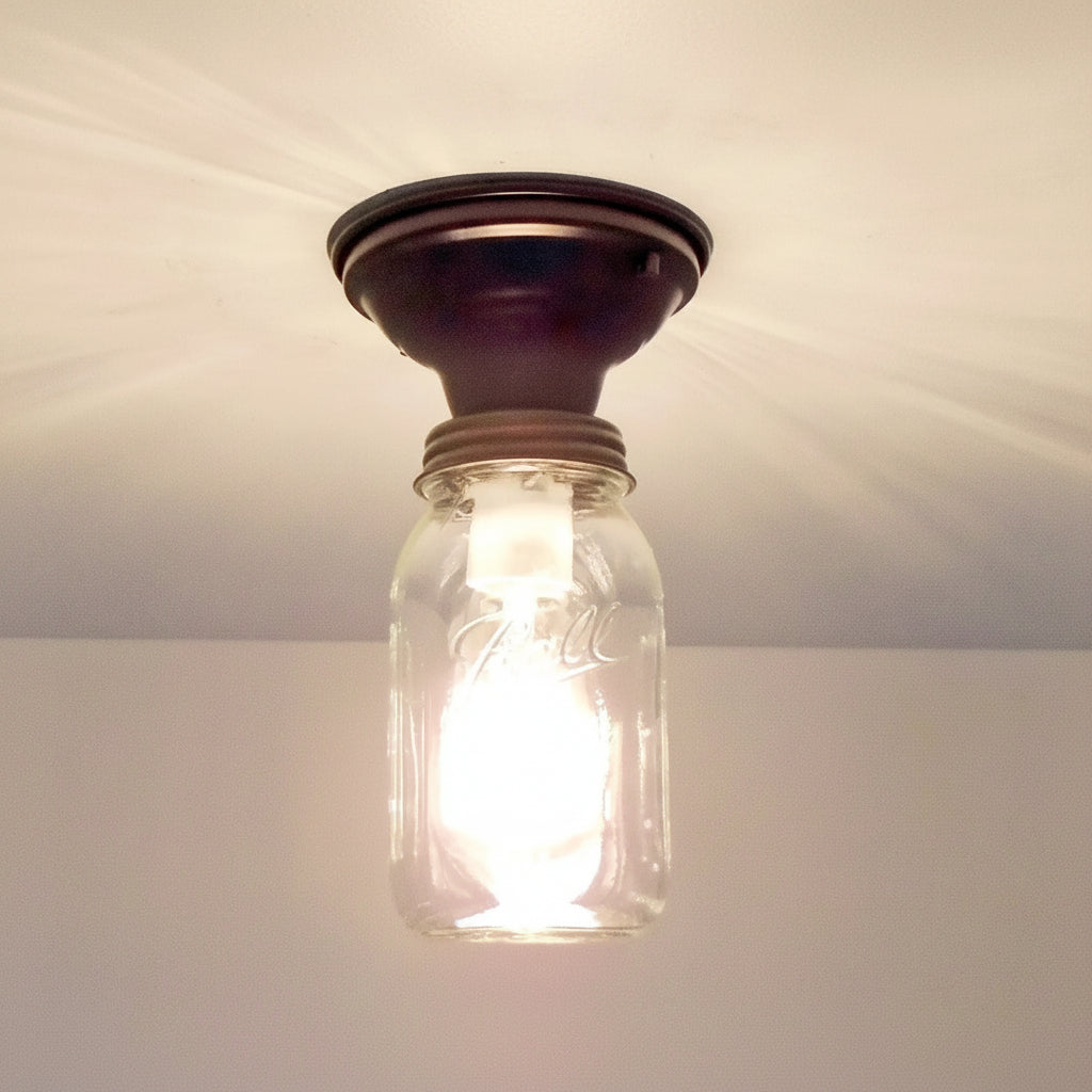 Mason Jar Ceiling Light
