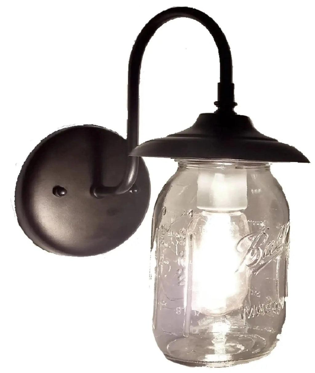 Mason Jar Outdoor Porch Sconce