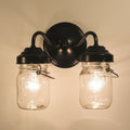 Mason Jar Wall Light Double Sconce