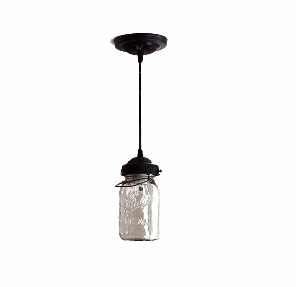 Mason Jar Pendant Light Vintage Quart