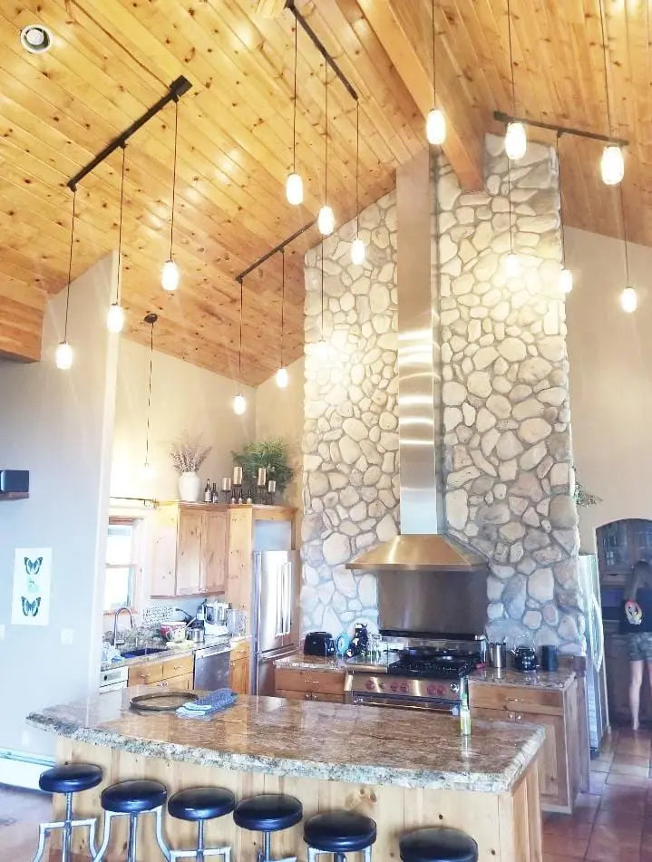 Mason Jar Track Lighting Pendant Trio