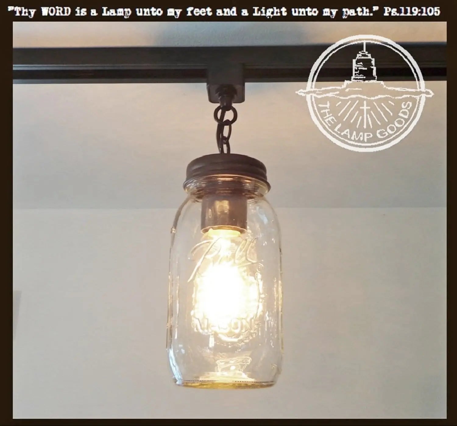 Mason Jar Track Lighting Trio