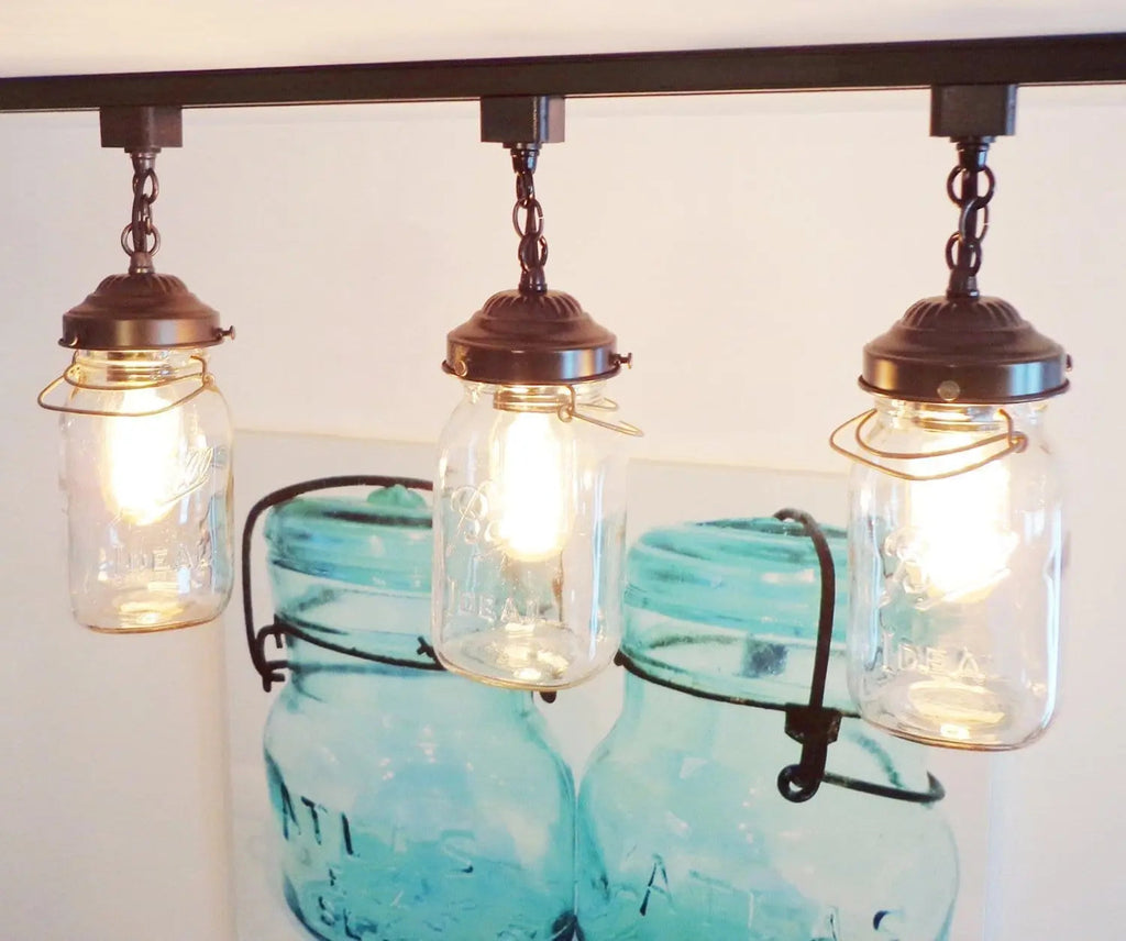 Farmhouse Mason Jar Track Fixture