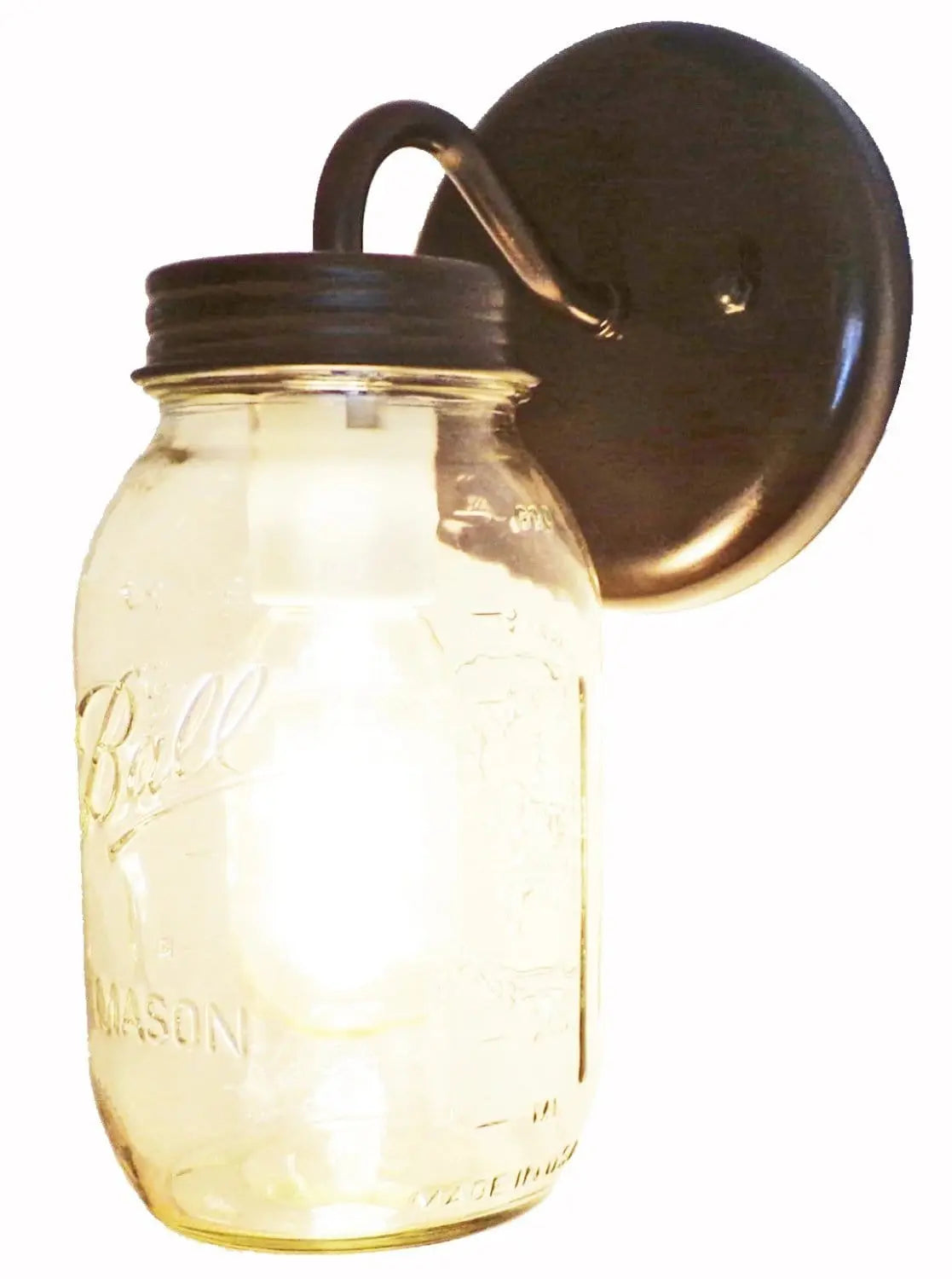 Mason Jar Wall Sconce Lighting Fixture New Quart