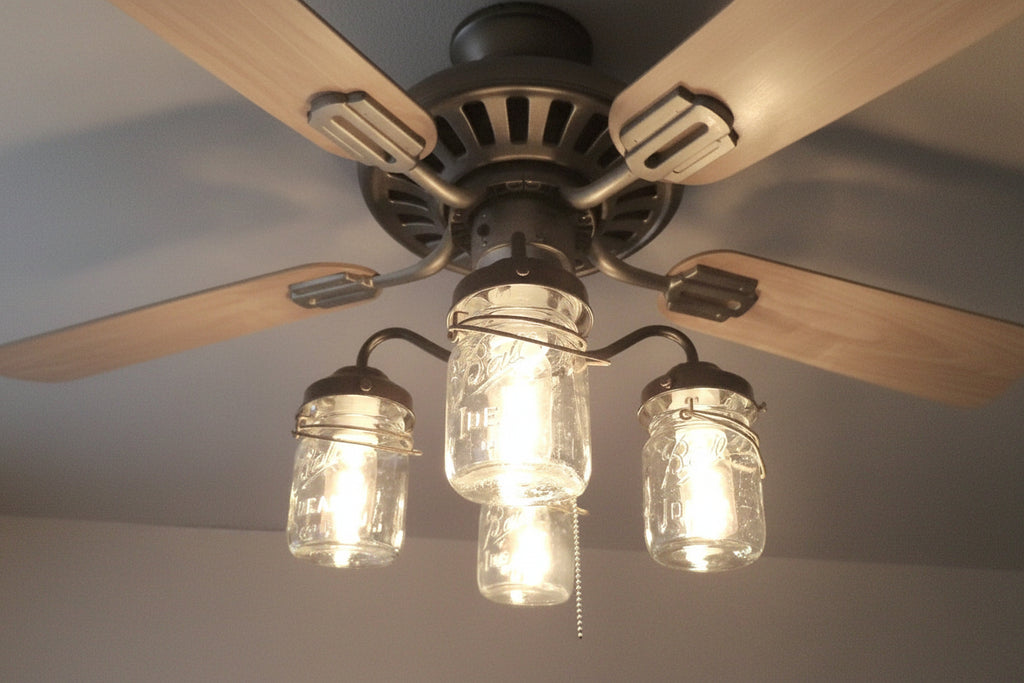 Vintage Mason Jar Light Kit for Ceiling Fan