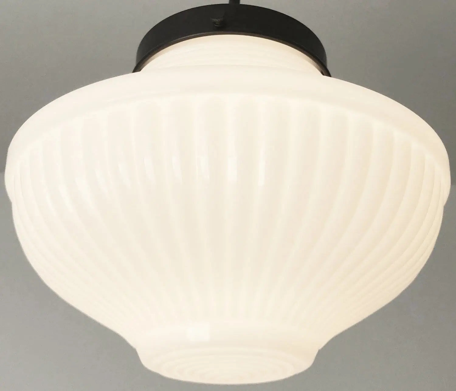 Vintage Traditional Milk Glass Pendant Light