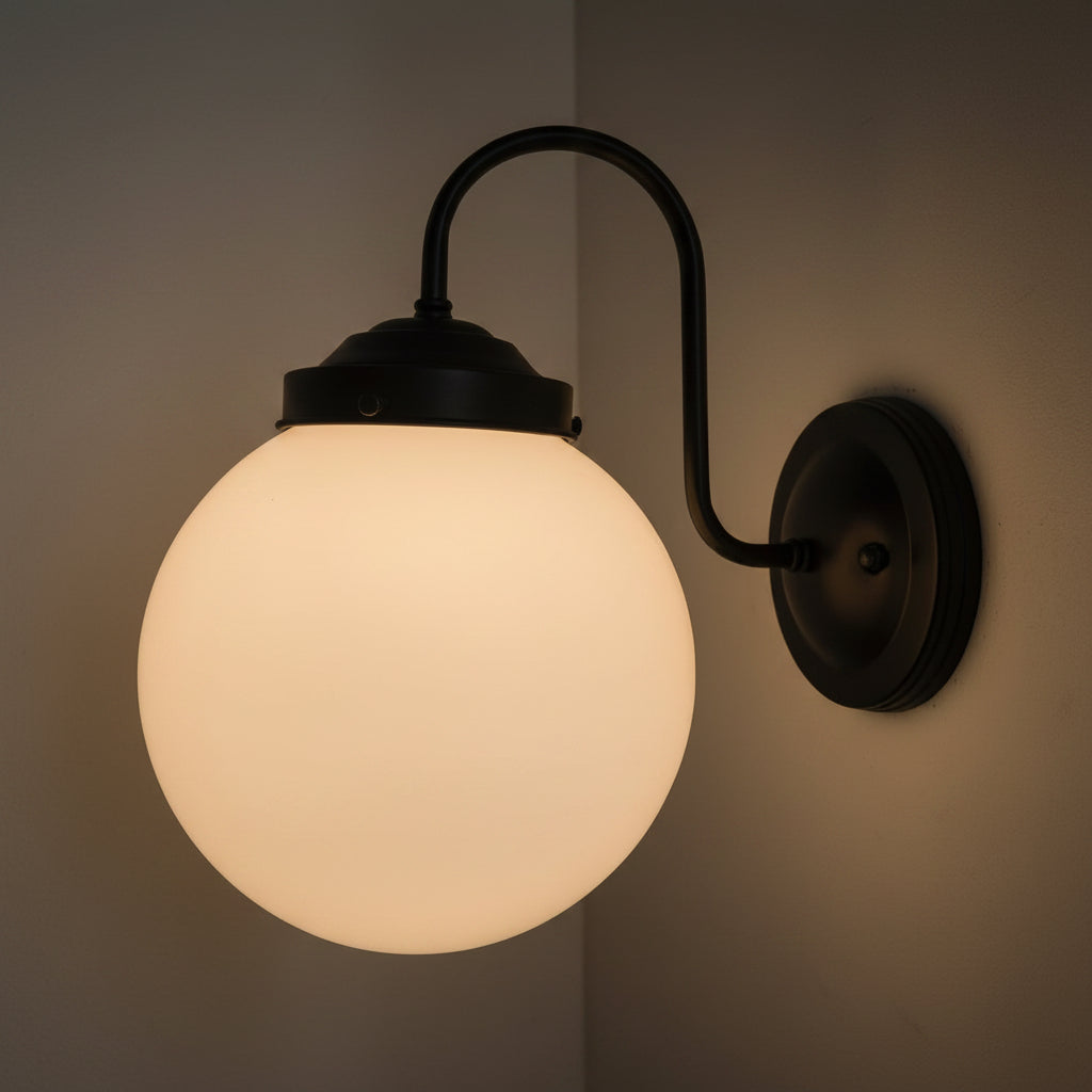Large Modern Globe Wall Sconce