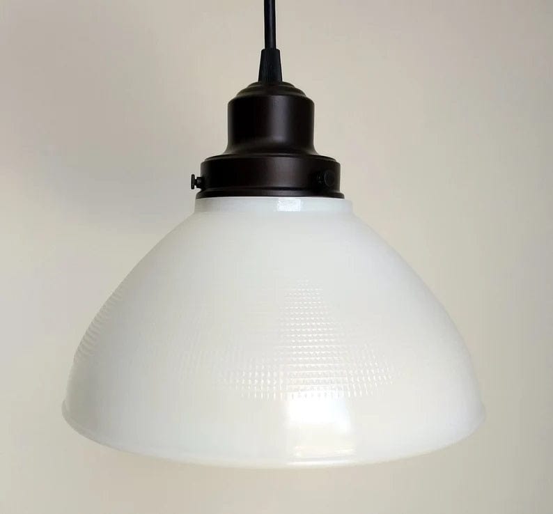 Authentic Antique Milk Glass Pendant Light
