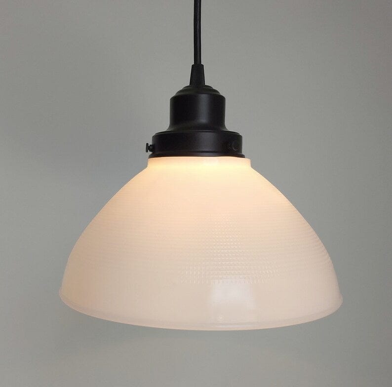 Authentic Antique Milk Glass Pendant Light