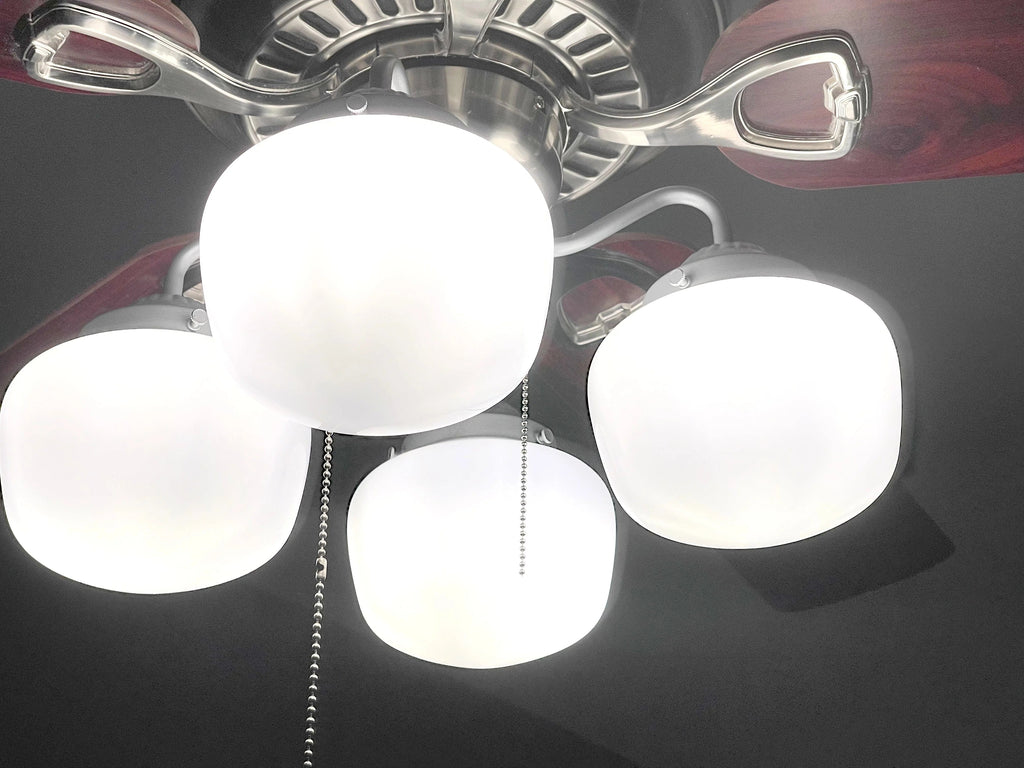 Schoolhouse Milk Glass Ceiling Fan Light