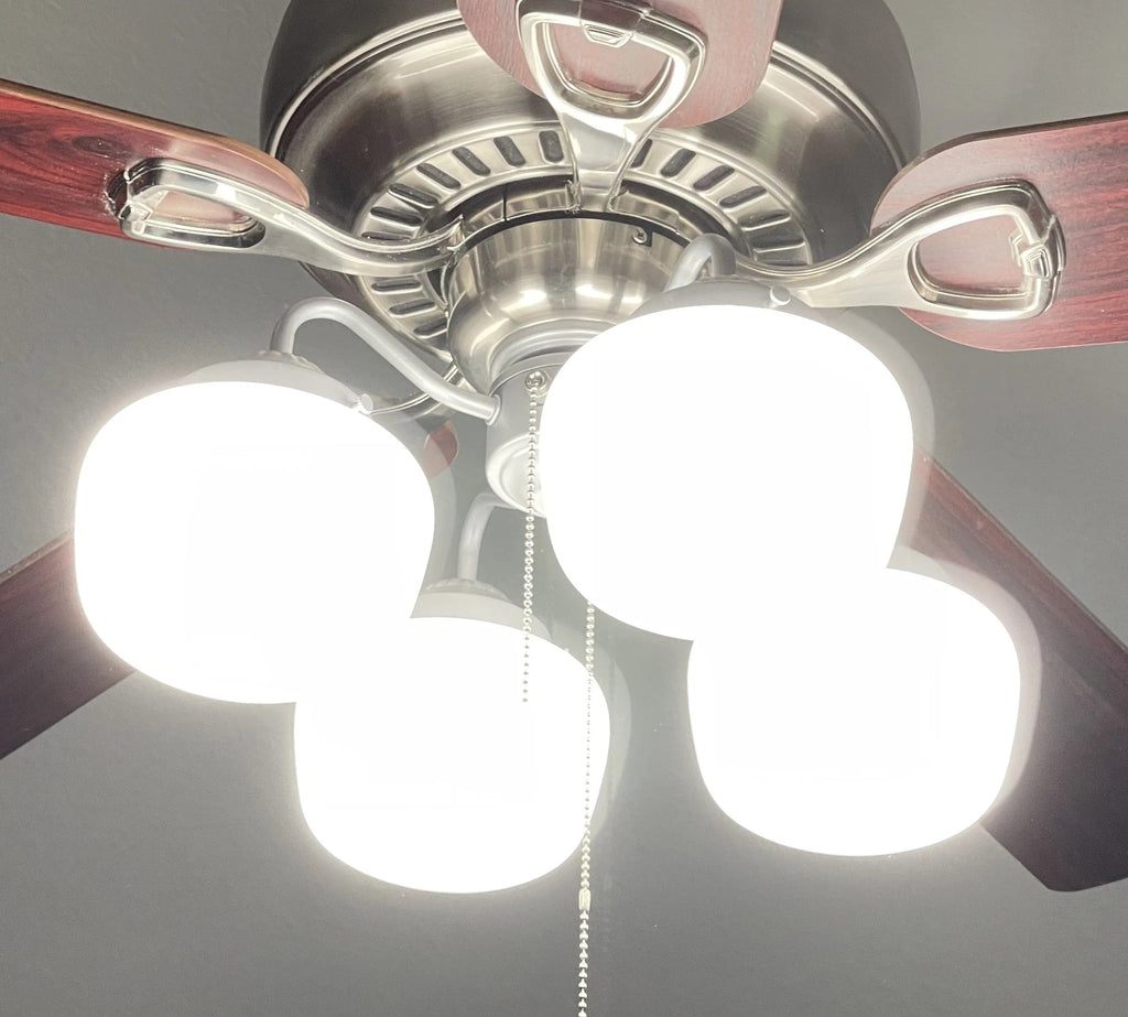 Schoolhouse Milk Glass Ceiling Fan Light