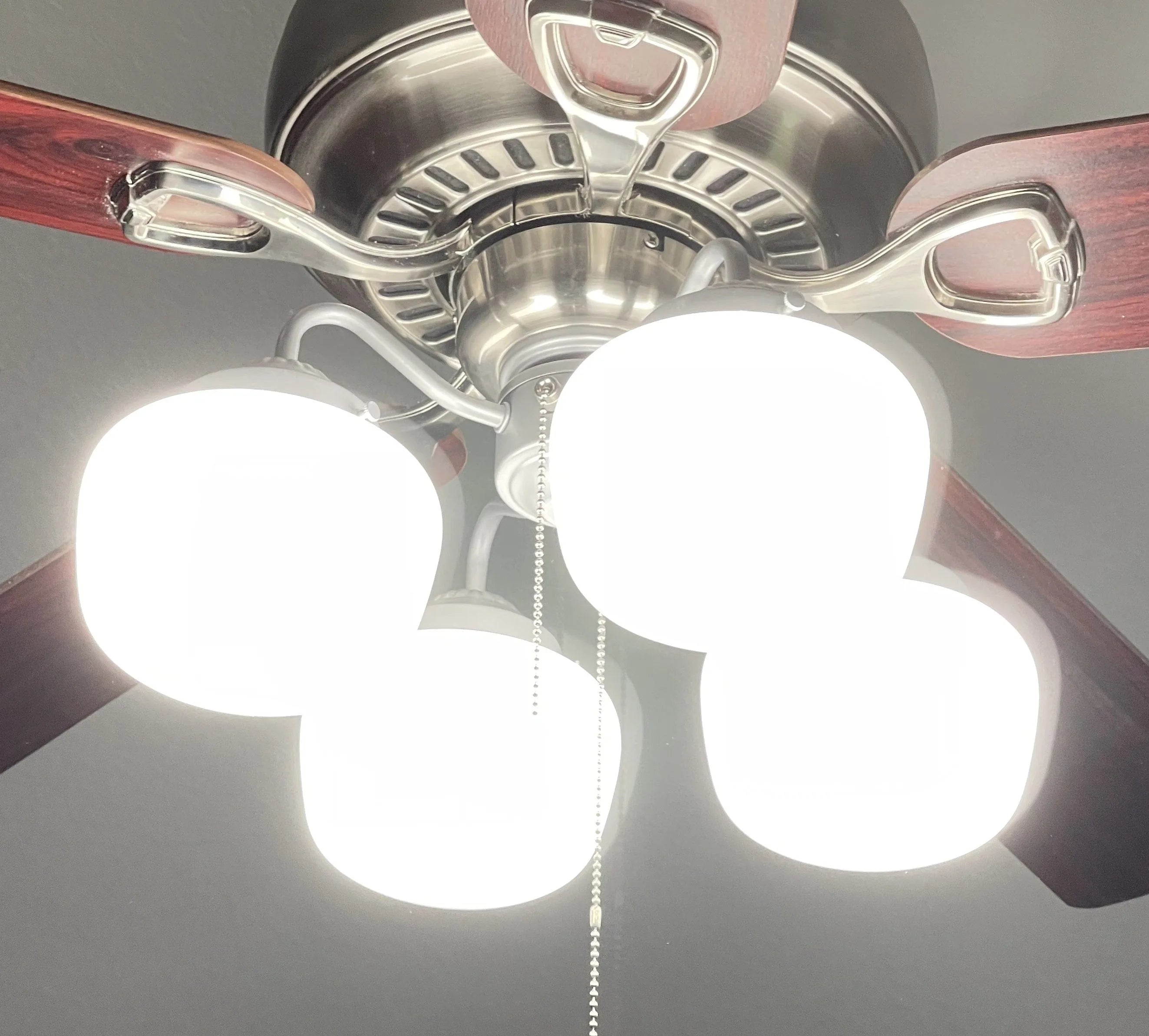 Schoolhouse Milk Glass Ceiling Fan Light