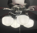 Schoolhouse Milk Glass Ceiling Fan Light