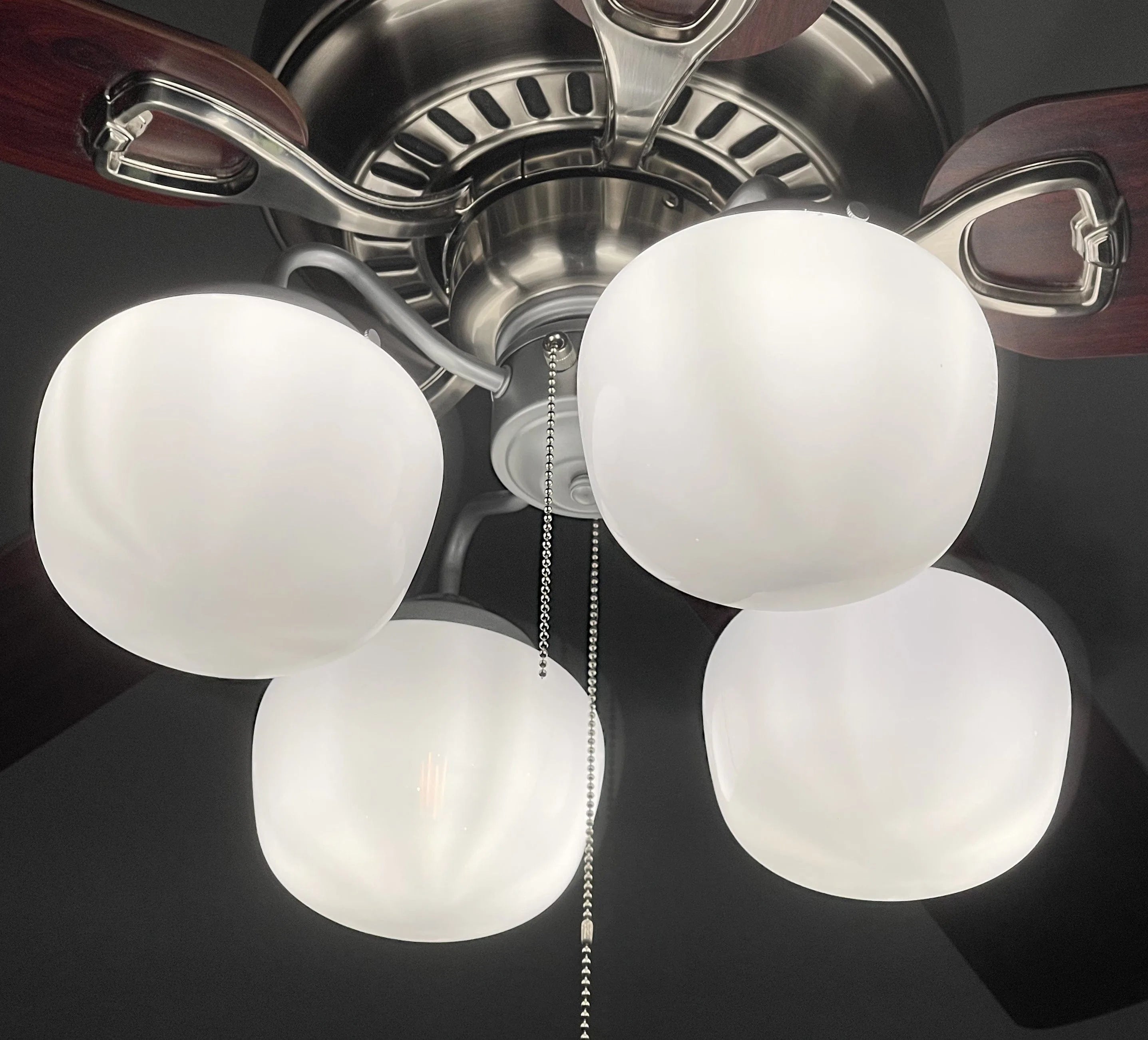 Schoolhouse Milk Glass Ceiling Fan Light