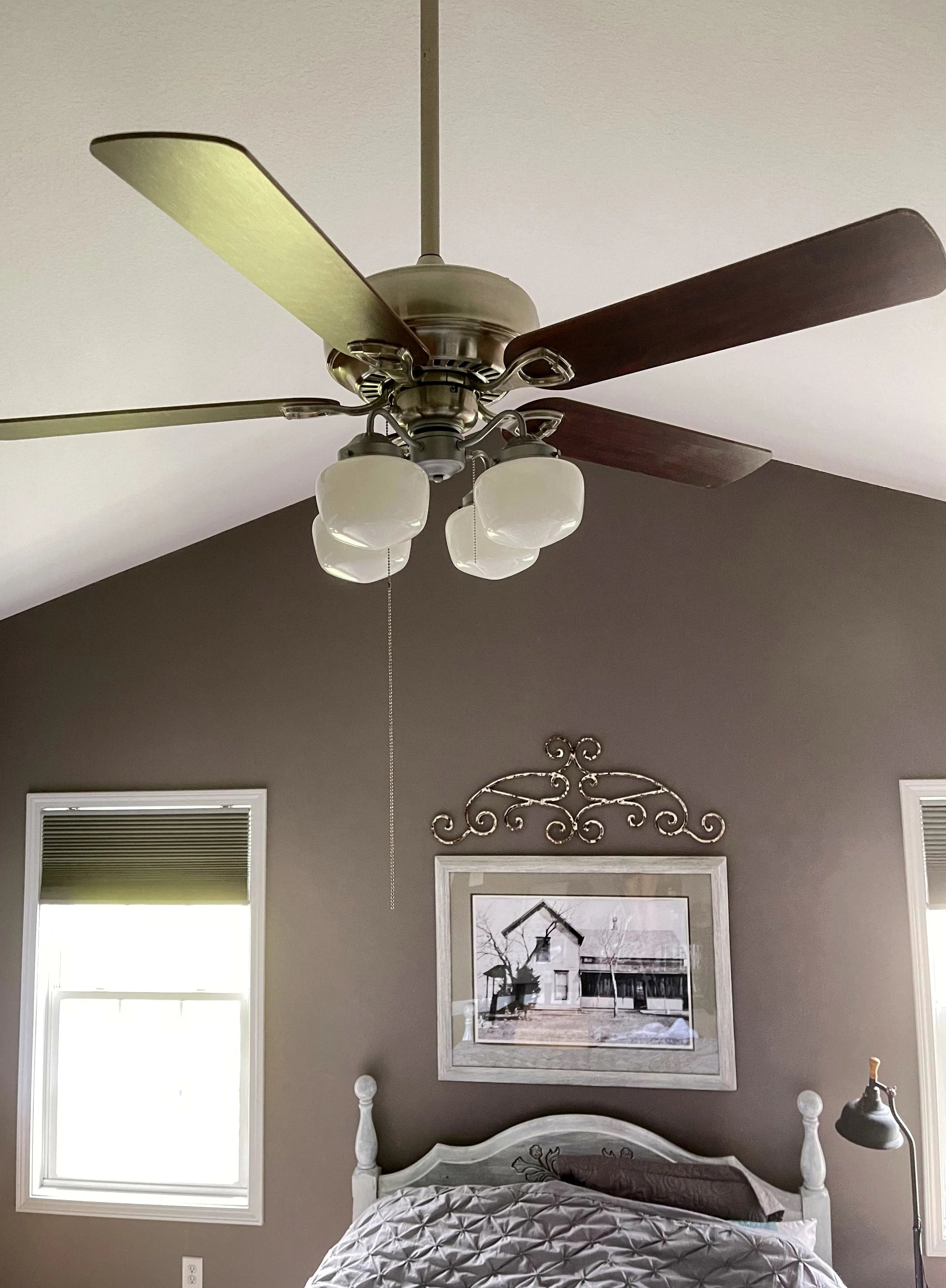 Schoolhouse Milk Glass Ceiling Fan Light