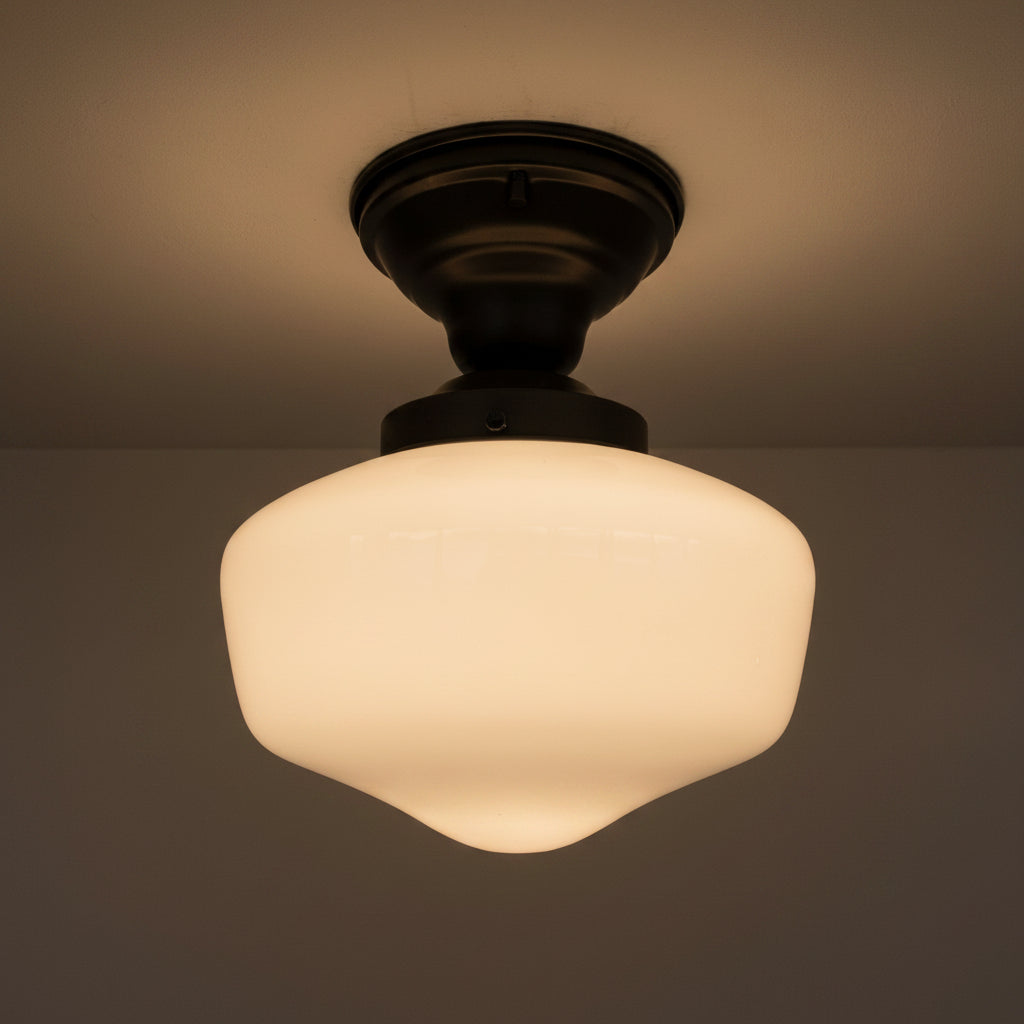 Schoolhouse Milk Glass Replacement Globe