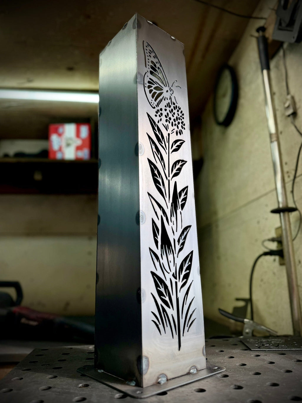 Monarch Meadow Solar Luminary Pillar