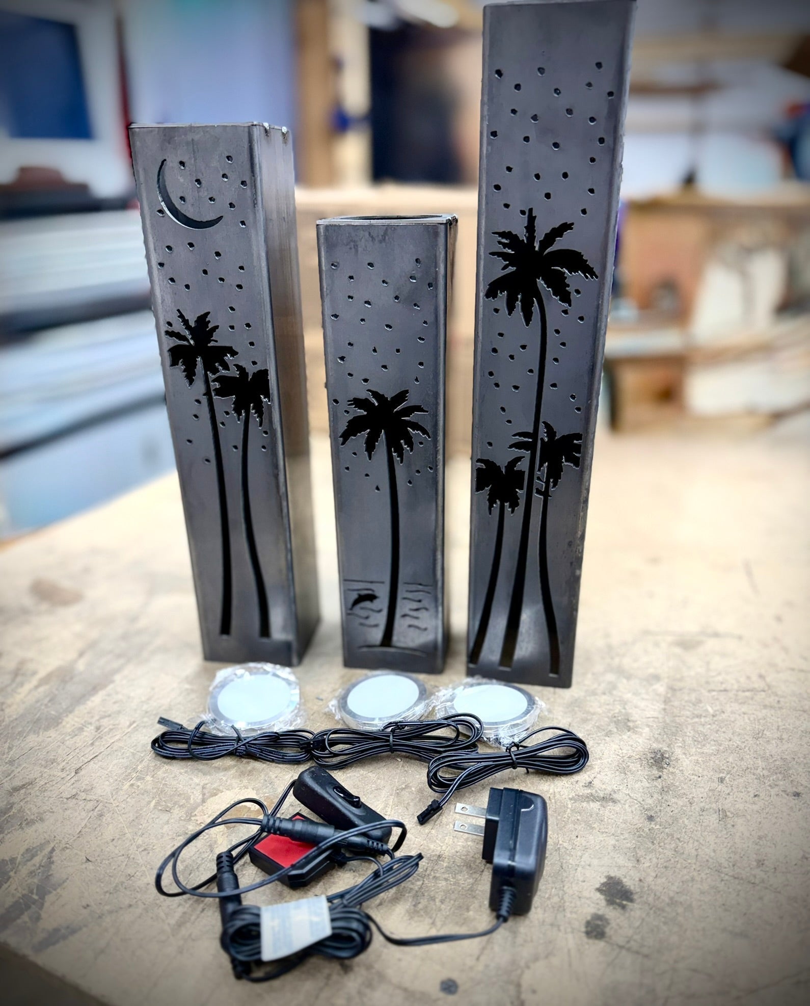 Palm Trees Under the Stars Indoor Luminary Multiple Sizes
