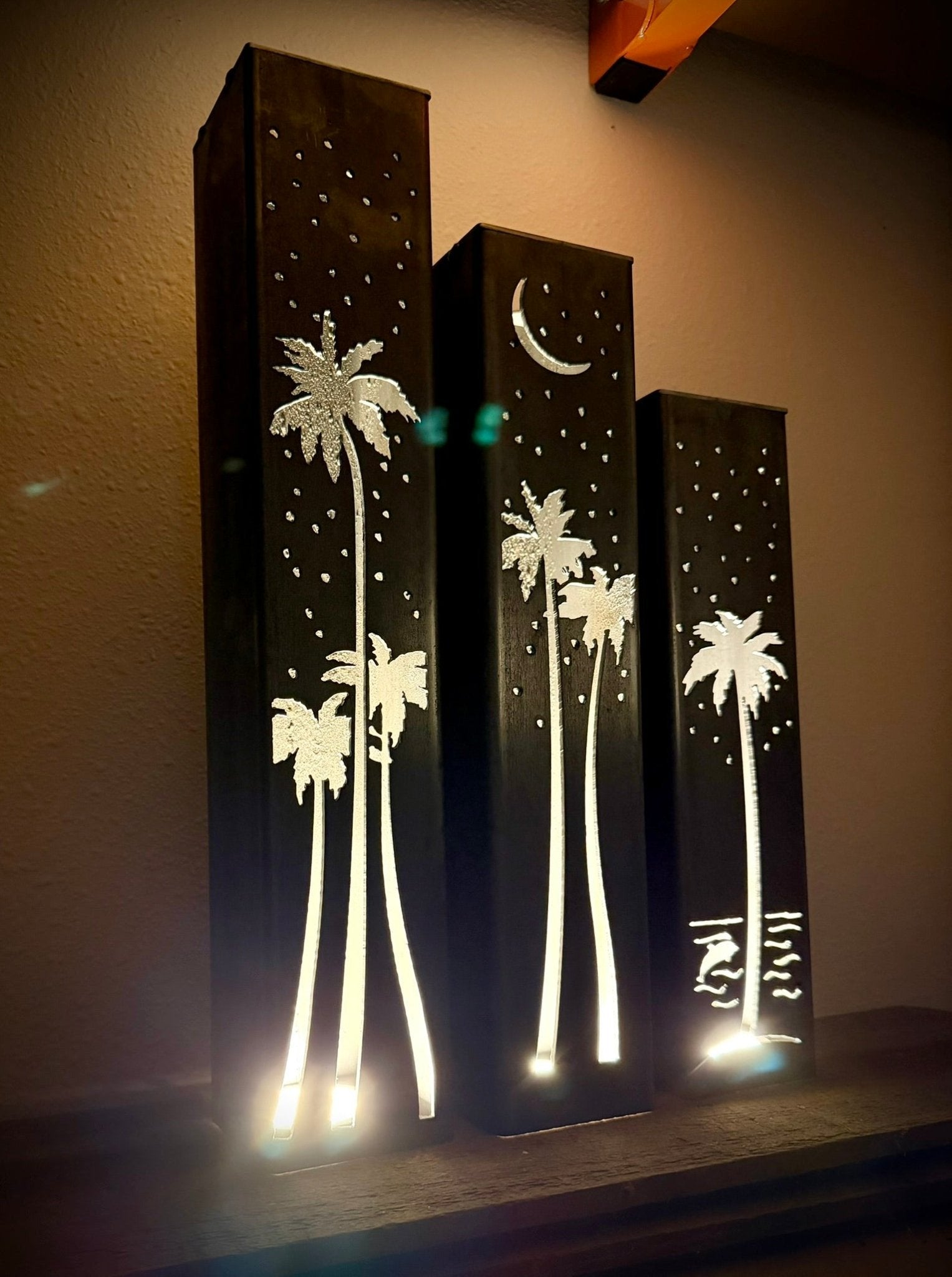 Palm Trees Under the Stars Indoor Luminary Multiple Sizes