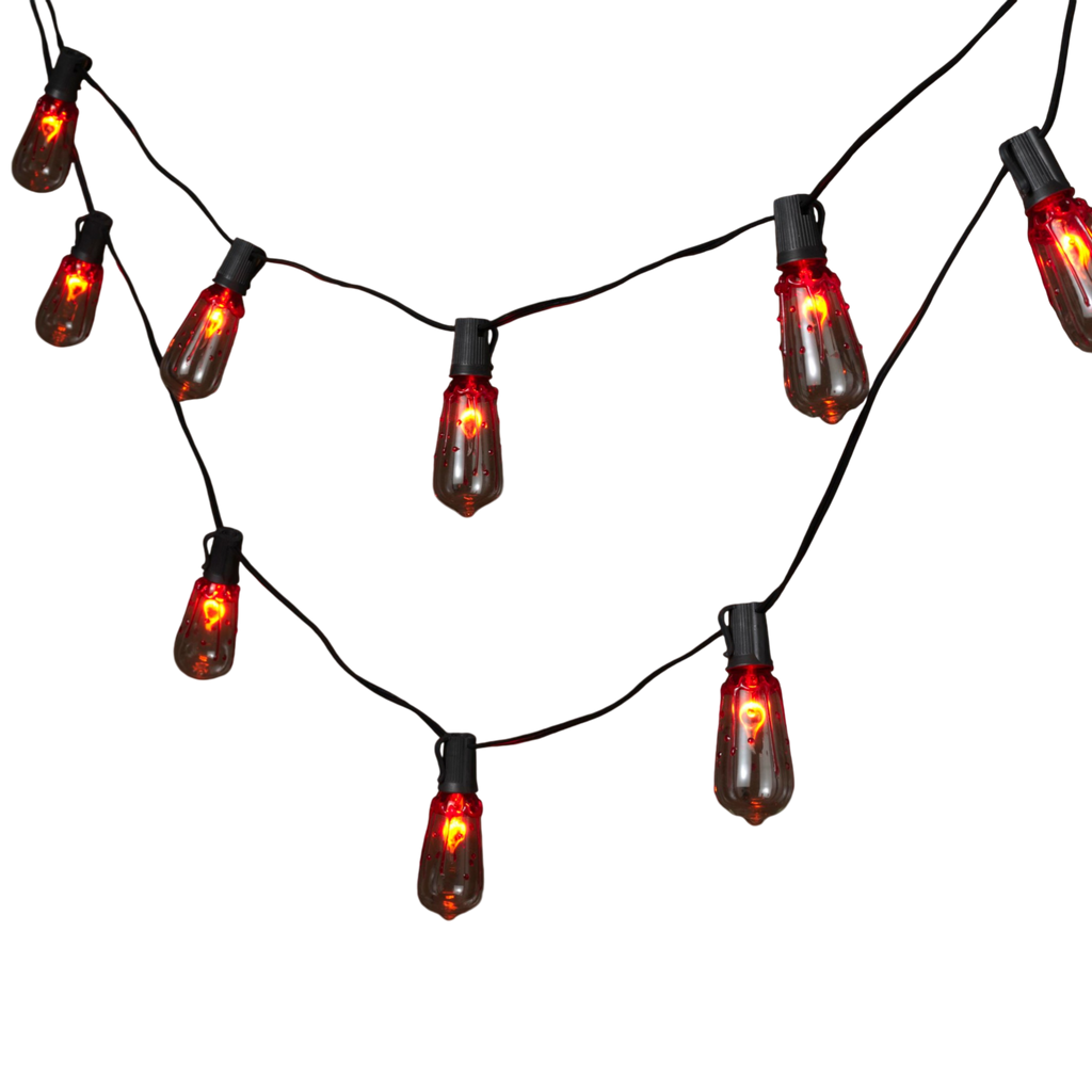 Halloween 10 Light 'Bloody' Flicker Flame Light Set