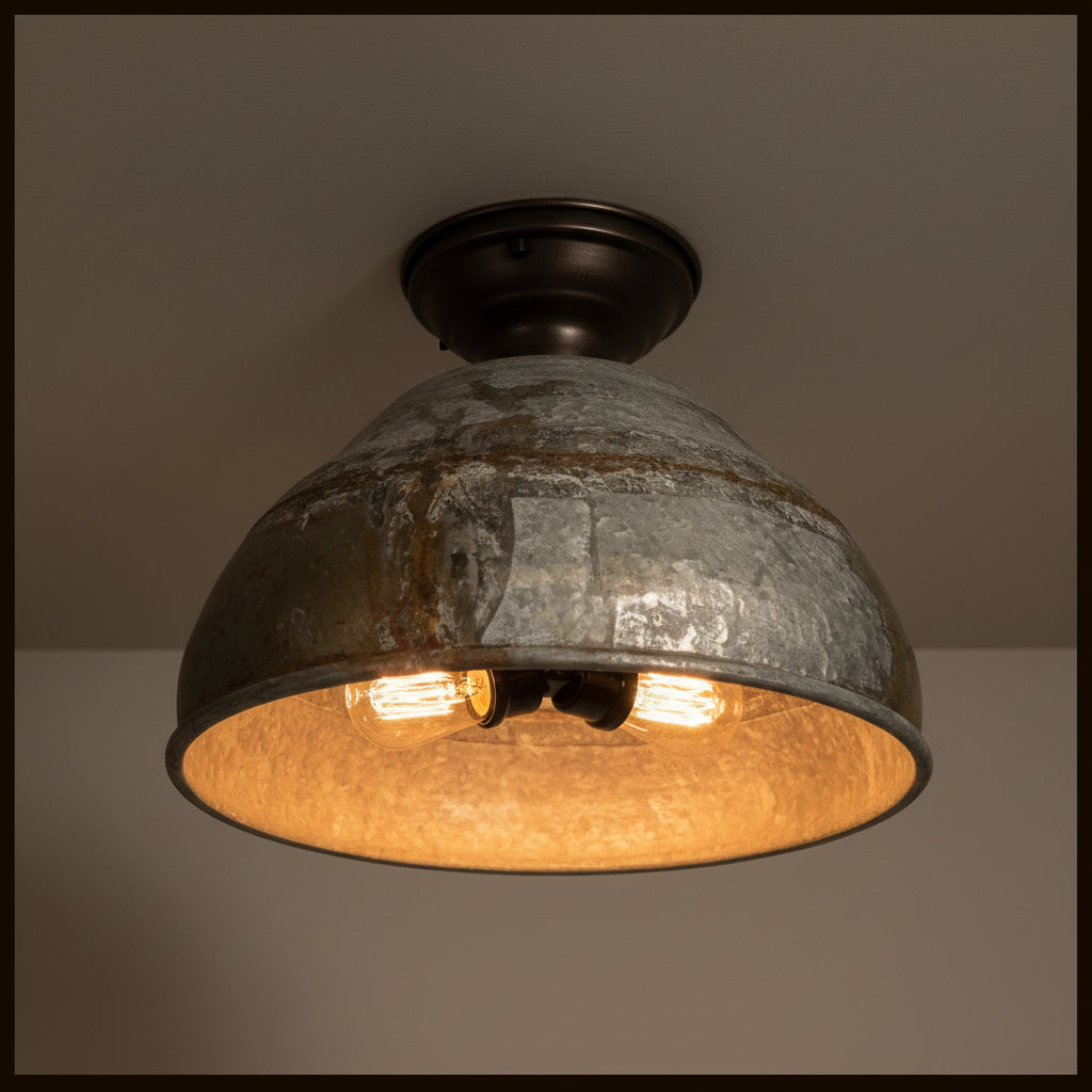Rustic Bucket Farmhouse Light Fixture