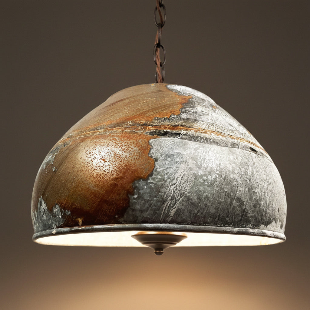 Large Rustic Bucket Chandelier Light