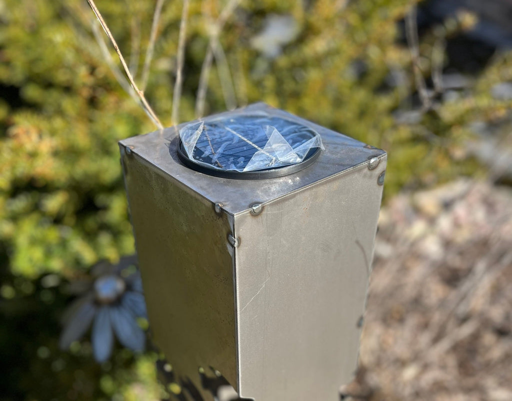 School of Fish Steel Solar Luminary Pillar