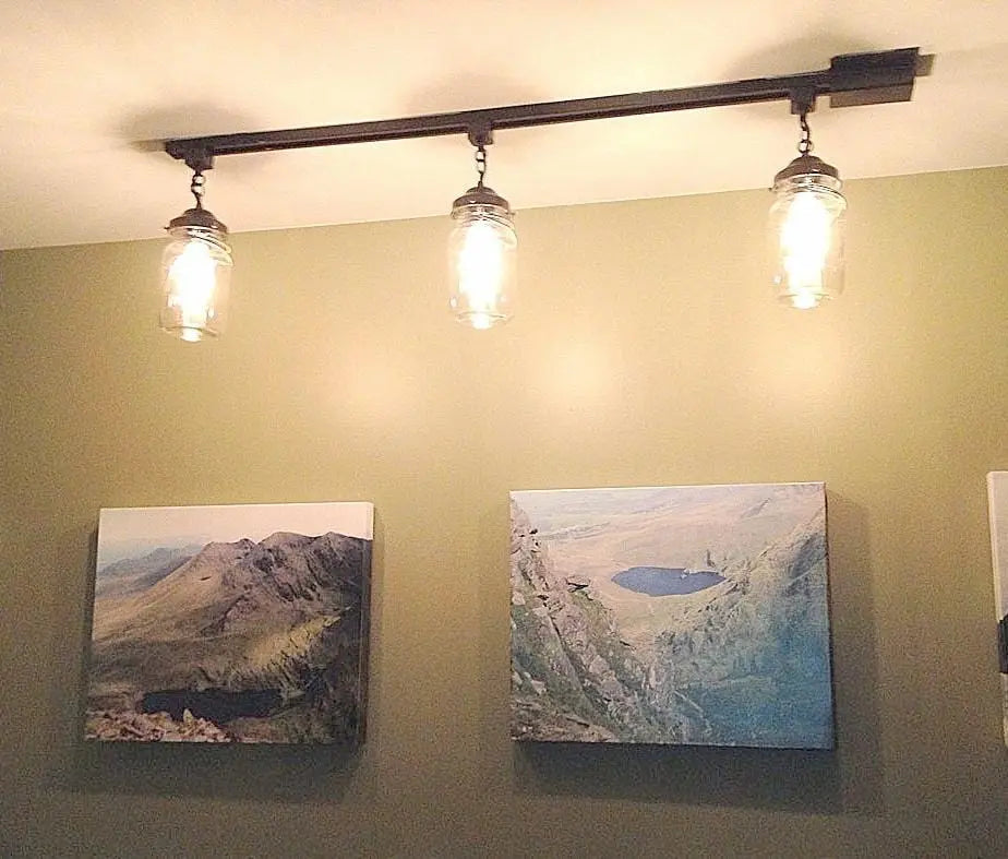 Farmhouse Mason Jar Track Fixture