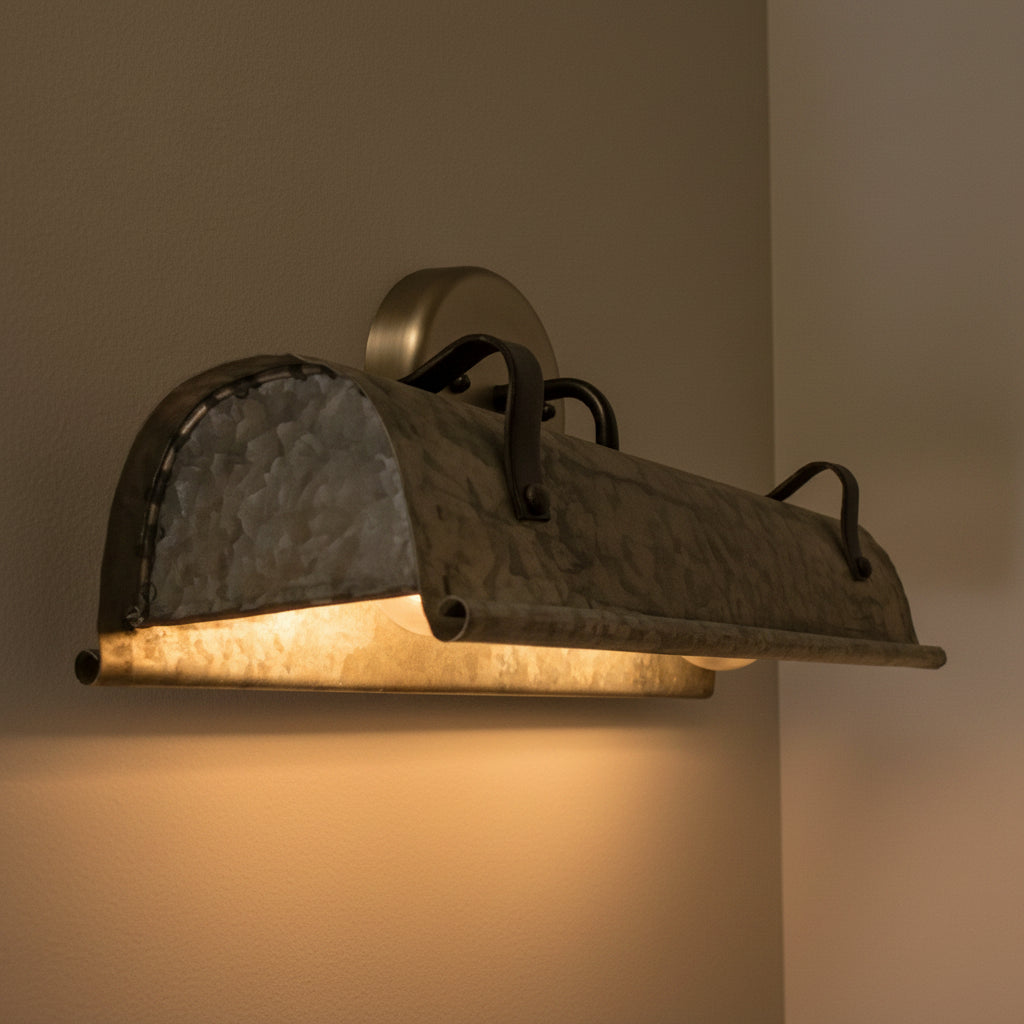 Galvanized Metal Wall Vanity Light