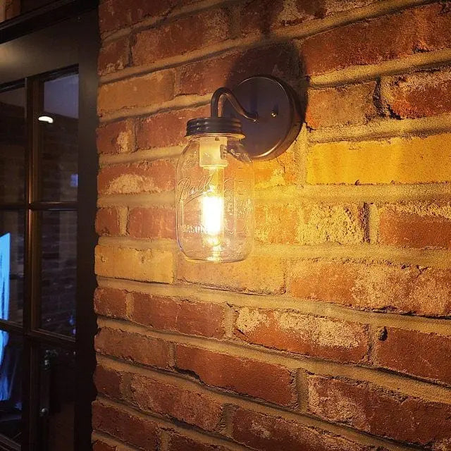 Mason Jar Wall Sconce Lighting Fixture New Quart
