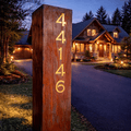 Wide Profile Home Address Solar Pillar Steel