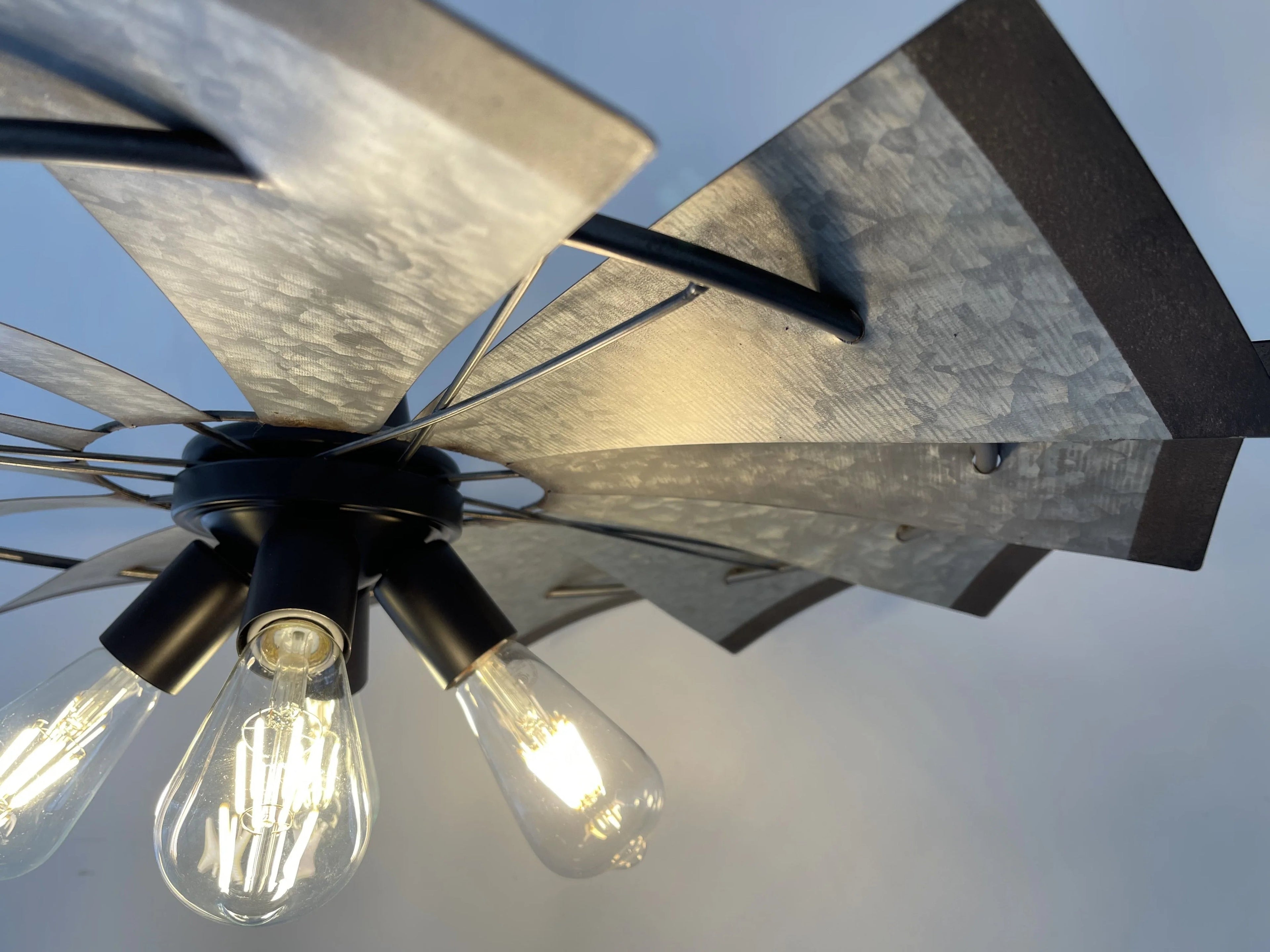 Farmhouse Windmill Chandelier Lighting Fixture 30in