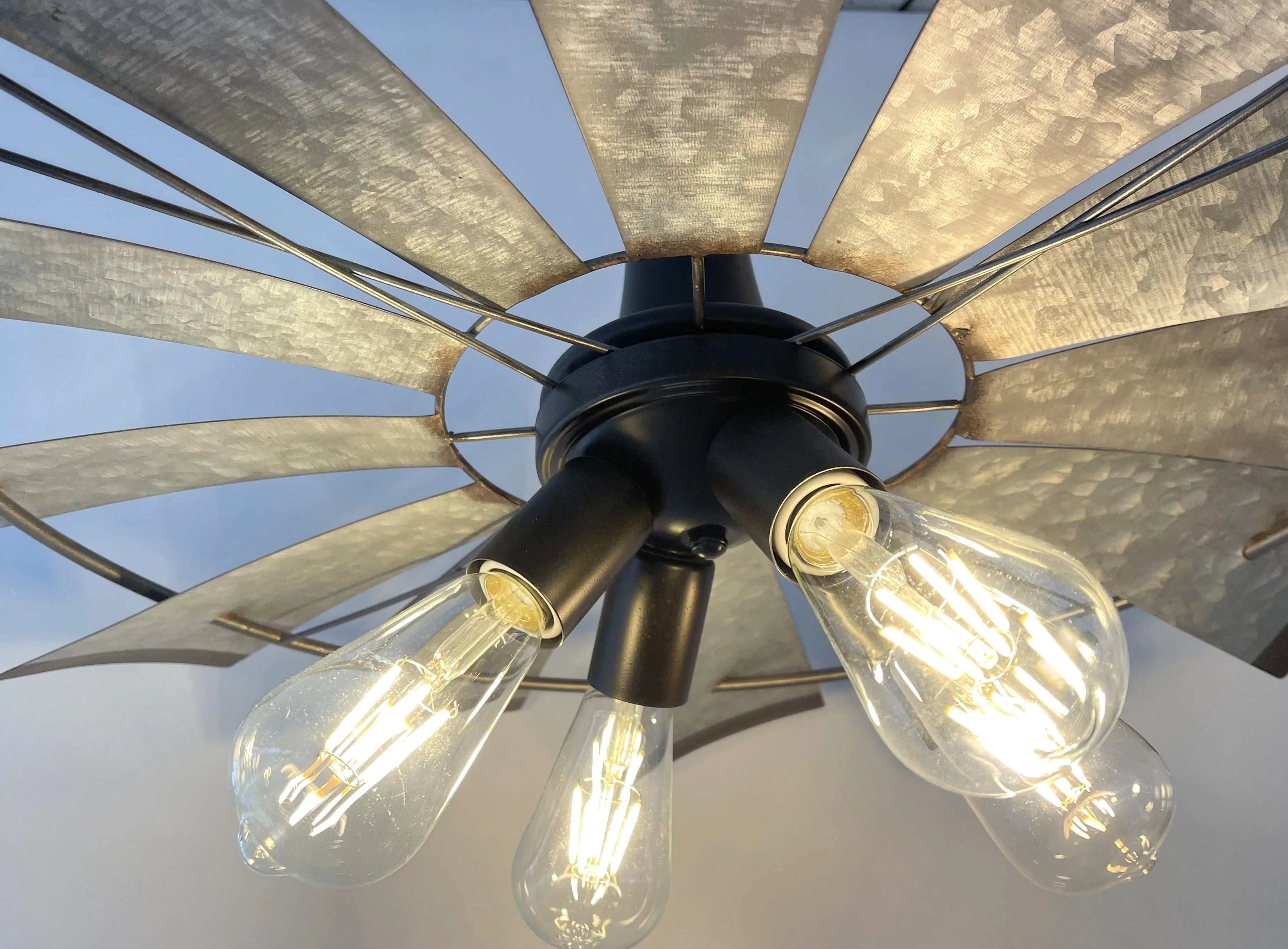 Farmhouse Windmill Chandelier Lighting Fixture 30in