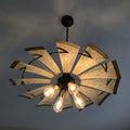 Farmhouse Windmill Chandelier Lighting Fixture 30in